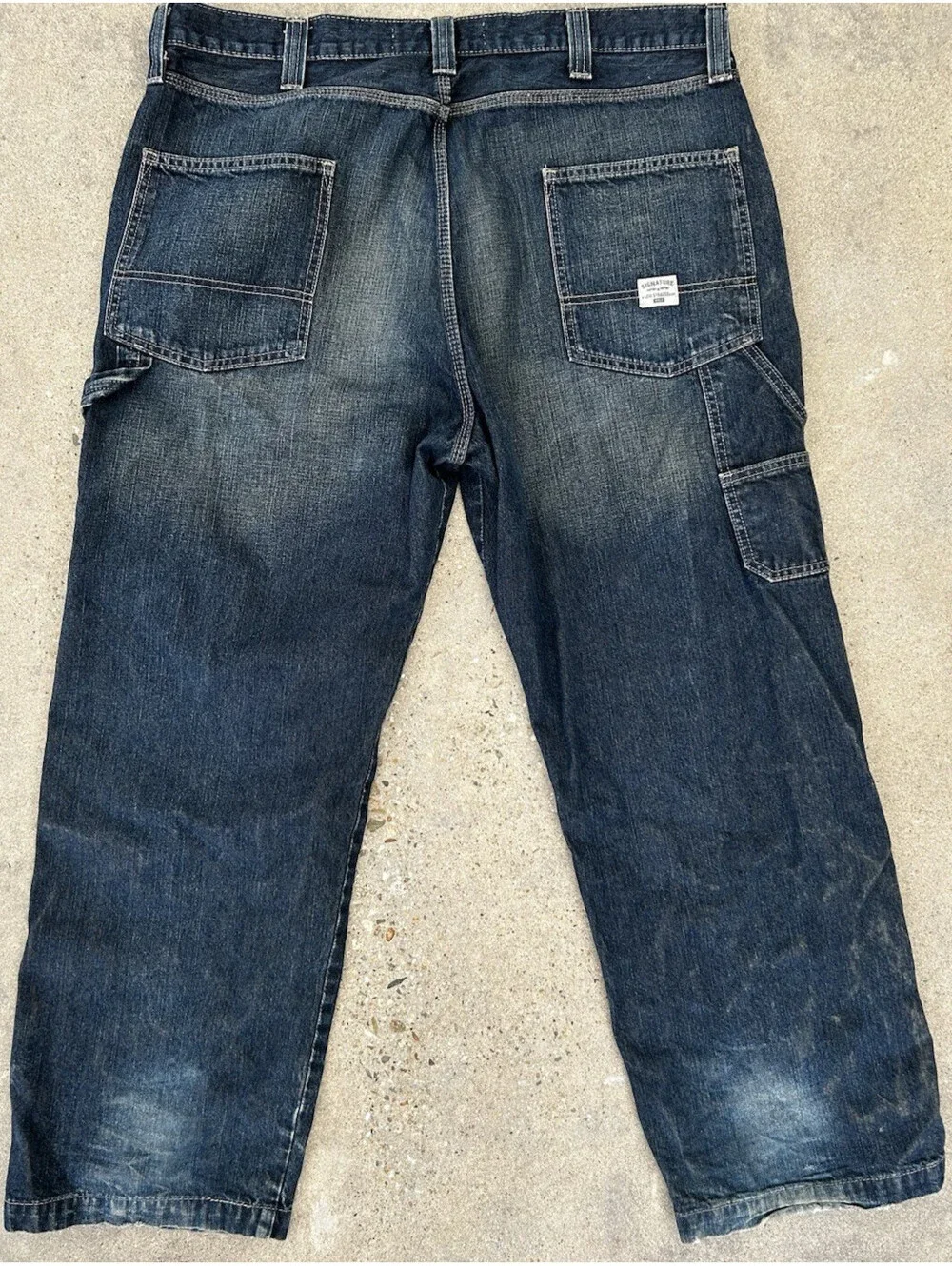 Levi Signature Gold Denim Jeans Men's Size W40xL30 Relaxed Straight Blue Stretch